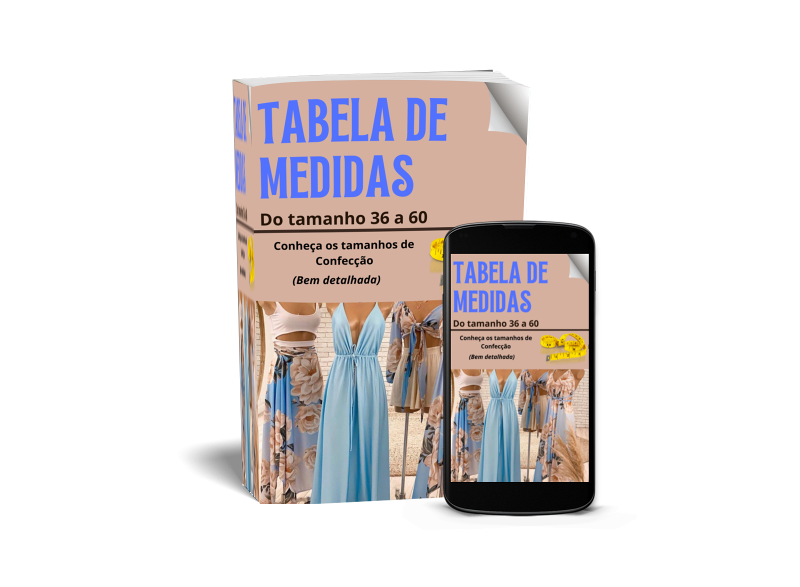 e- book da tabela de medidas por tamanho para modelagem feminina